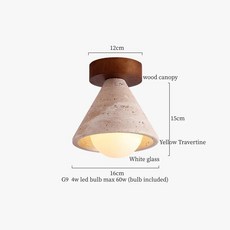 작은 원형 천장 노르딕 거실 욕실 홈 장식 노란색 트래버틴, 8. Yellow Travertine