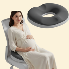 두림이 치지루 도넛방석 메모리폼, 그레이, 1개