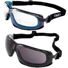 Global Vision 글로벌 비젼 선업 안개 방지 모터사이클 고글 2쌍 투명 스모크 렌즈 포함 미국발송