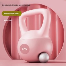 케틀벨 소프트 여성 홈트 운동 둔근 스쿼트 웨이트 트레이닝용, 1개, 8kg, 블루 8kg 미끄럼방지 장갑 포함