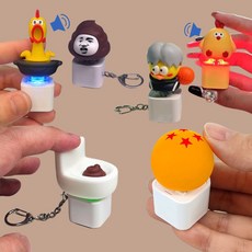 캐릭터 피젯 키보드 led 블럭 딸깍이 키캡 토이 키링, sps439 큐트치킨, 1개
