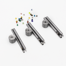 (인형소품) (3종세트) 컬러아일렛용 손몰드 누름쇠 밑판 구멍펀치 하도메 수동몰드, 1개