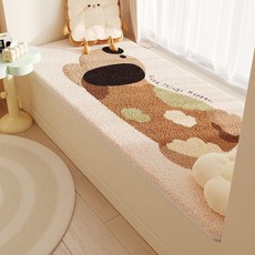 DFMEI 慢說奶油風冬季加厚飄窗墊窗臺墊主臥臥室高級感坐墊陽臺墊子, 1cm, 彩雲咖衣狗狗【升級第三代0異味0甲醛羊羔絨】:50×120cm【親膚柔軟/環保無味/支持機洗】