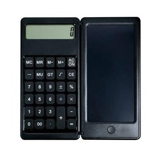 전자 메모 계산기 패드 6.5 인치 휴대용 LCD 화면 쓰기 태블릿 접이식 과학 스타일러스 펜이있는 디지털 드로잉, black