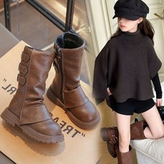 女童長筒靴 新款春秋款 黑色潮流中大童百搭護腳洋氣騎士靴