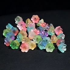 150Pcs 아크릴 그라디언트 은방울꽃 꽃 12MM Bellflower 루즈 비즈 DIY 목걸이 쥬얼리 바느질 Diy Charm 만, 14 1color 150pcs