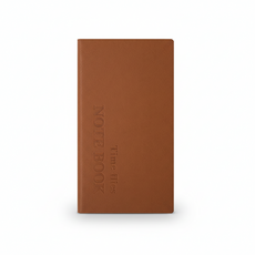 다다베 그리드 가죽 노트, 1개, 커피 브라운 A6