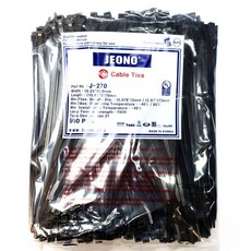 전오 케이블타이 선정리 국산 생산 270MM 500개 전선정리, 1개, 흑색 270mm(500EA)