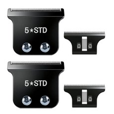 Wahl Detailer 5 Star Hero Razor Edger G Whiz 트리머용 교체 블레이드 실버 1팩, 블랙-2