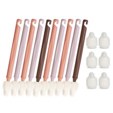 하이비 젖병 젖꼭지 세척솔 몽글이 롱 미니솔 5p + 먼지보호캡 3p, 2세트, 따뜻한햇살