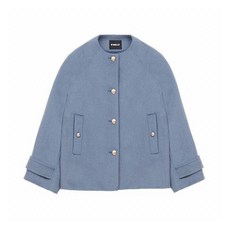 엘루아 울 블렌디드 핸드메이드 숏코트블루 1107516