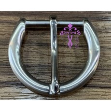 安提帕斯手工皮革不銹鋼皮帶頭 霧銀色25mm