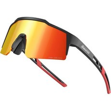 아웃도어 마스터 호크 키즈 선글라스 TR90 프레임 UV400 여아 남아 청소년용 편광 자전거 안경, Kids_Black Frame+revo Red, 1개