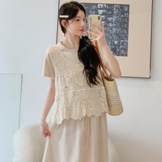 2025 여름 프렌치 스타일 임부복 3종 세트 임신복 수유복세트 임산부홈웨어 수유세트