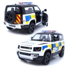데코앤 랜드로버 디펜더90 폴리스 미니카 풀백 다이캐스트 모형, 킨스디펜더90(폴리스), 1개