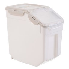 바르니디 Barnidi 밀폐 방습 20kg 밀가루 쌀보관통 쌀독 곡물 잡곡통 보관함 애견사료통, 그레이