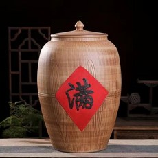熱銷 陶瓷米缸 景德鎮陶瓷米缸 傢用帶蓋密封防潮老式儲米箱 米桶 10斤20斤50斤廚房收納桶 居家收納, 幸福美滿冬瓜型100斤裝, 1個