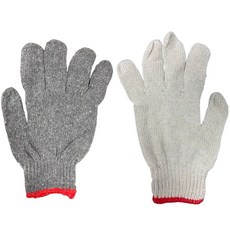 針織手套 灰色 白色 加厚保暖, 拷克20灰-紅邊, 40個
