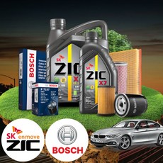 F32 420d (15~20) 그란쿠페 (B47) 디젤 지크 X7 5W30 LS 엔진오일필터세트 5Liter, 1개