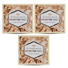 더 청담 살롱코드 케라틴 헤어컬러 염모제, 모카브라운, 3개