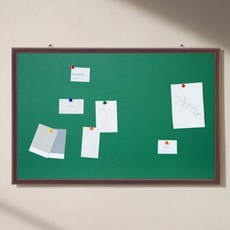 사무실자석게시판 융패브릭보드 60x90, 60x90cm 월넛우드