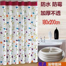180x200cm歐式加厚蘭之花浴室滌綸浴簾 防水 防霉 洗澡簾 門簾 浴室必備 浴室裝飾【SV6801】BO雜貨, 1個, 180x200cm蘭之花