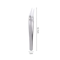 스테인레스 스틸 세라믹 핀셋 내열성 비 전도성 세라믹 지적 팁 DIY 도구 핸드 툴, 03 ESD--17 1.5MM