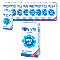 매일유업 멸균우유 고소한맛, 10개, 200ml
