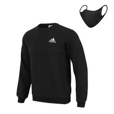 adidas 愛迪達 素色刷毛長袖衛衣+口罩