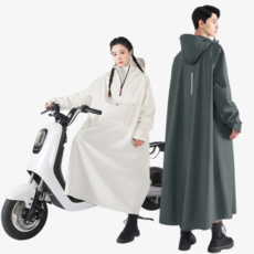 정싱 남녀공용 지퍼형 다회용 비옷 오토바이 우비 호우 방지