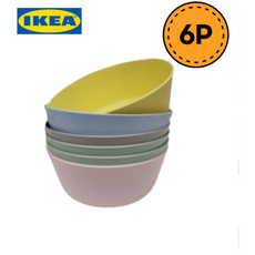 이케아 칼라스 다용도 그릇 용기 세트, 혼합색상, 6개