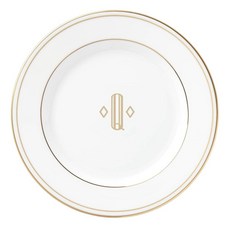 Lenox Federal Gold Block 모노그램 디너웨어, 빵/버터 플레이트, Letter Q, 1개
