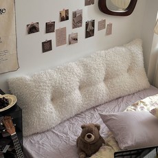 침대 헤드쿠션 브러쉬드코튼 고탄력 엠보싱 퍼쿠션 솜포함