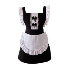 可愛日系美甲美睫圍裙, 黑色, 默認項