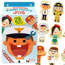 자석나라-NEW 자석 퍼니퍼즐 직업 28PCS, 1개