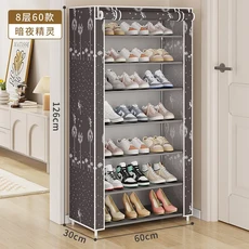 간단한 신발장 다층 공간 절약형 경제적인 가정용 방진 신발 수납장 실내용 간단한 캐비닛, 05 8 Layers-Dandelion