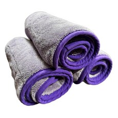 THE 더 HOUSE OF 오브 RAGS - Diva 린스리스 V2 자동차 건조 타월 40.6 x 50.8cm(16 20인치) 1200 GSM 극세사 트위스트 루프 프리미엄, 퍼플