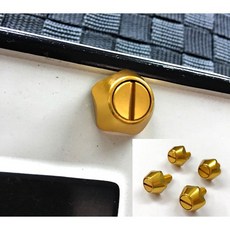 Nissan 日產 Tiida 超質感金屬鍍鉻霸氣尾管 金 紅 藍 銀 排氣管 尾飾管 斜管 平口管, 車牌螺絲 每組4入 金色, 1個