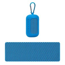 휴대용 아이스타올 초경량 스포츠타올 쿨링 슬림 아이스 타월 아이스목도리, 블루, 2개