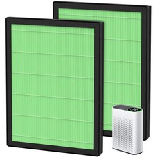 ECOSELF HAP602/ HAP602WF 공기 청정기와 호환되는 HAP602 교체 필터 3단계 여과 H13 트루 헤파 4팩, 톡신 클리어 필터-2팩