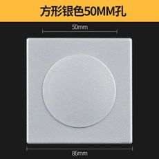 ABS 벽면 구멍 가림 스위치 콘센트 빈 패널 커버, 일체형 덮개 은색(구멍 있음)