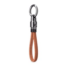 240W C to C 타입 가죽 케이블 스트랩 PD 고출력 고속 충전 키링 열쇠고리, 1개, 브라운, 22cm