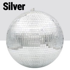 호환 최대 30cm 거울 디스코 볼 조명 회전 유리 공 파티 장식 ktv 바 dj 반사 다채로운, [05] diameter 30cm 11.8in, 08 silver