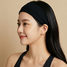 라라듀 탄성 스포츠 헤어밴드, 블랙, 1개 블랙, 1개