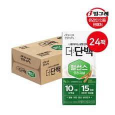 빙그레 더단백 밸런스 오리지널 건강음료, 190ml, 24개
