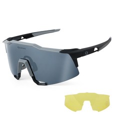 오클랜즈 X50 자전거 고글 편광 선글라스 스포츠 방풍 낚시 야간 라이딩 싸이클 자외선 uv 차단 남자, X50 그레이프레임/스모크밀러편광+옐로우, 1개
