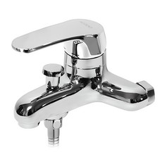 漢陽水龍頭掛牆式節水龍頭+金屬軟管+花灑頭+浴缸掛架HY-111, HY-111, 1個