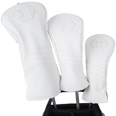 Craftsman Golf합성 가죽 골프 캡 커버, 1개, 하얀색