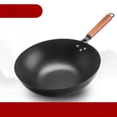 무쇠 주철 팬 중식용 웍 볶음 요리팬 키와메웍 중화, 32cm 단일 냄비