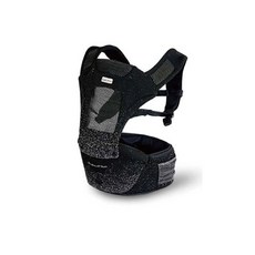 KU KU 酷咕鴨 PLUS 充氣墊腰凳揹帶｜多功能嬰兒揹帶，透氣舒適，減輕腰部負擔, 俐落黑